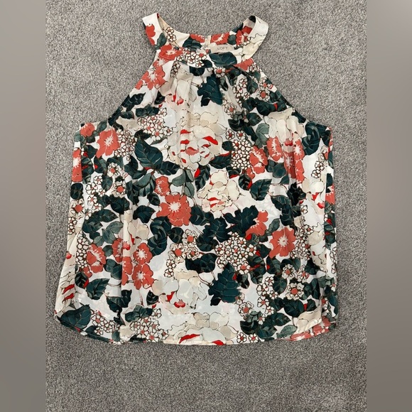 LOFT Floral Print Halter Top - Picture 1 of 7